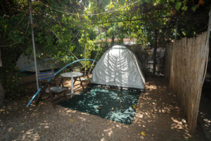 Small tent at the camping